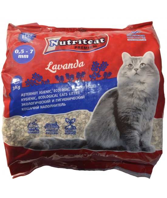 Nutritcat Premiun Asternut pentru pisici (granule mari) 3 kg